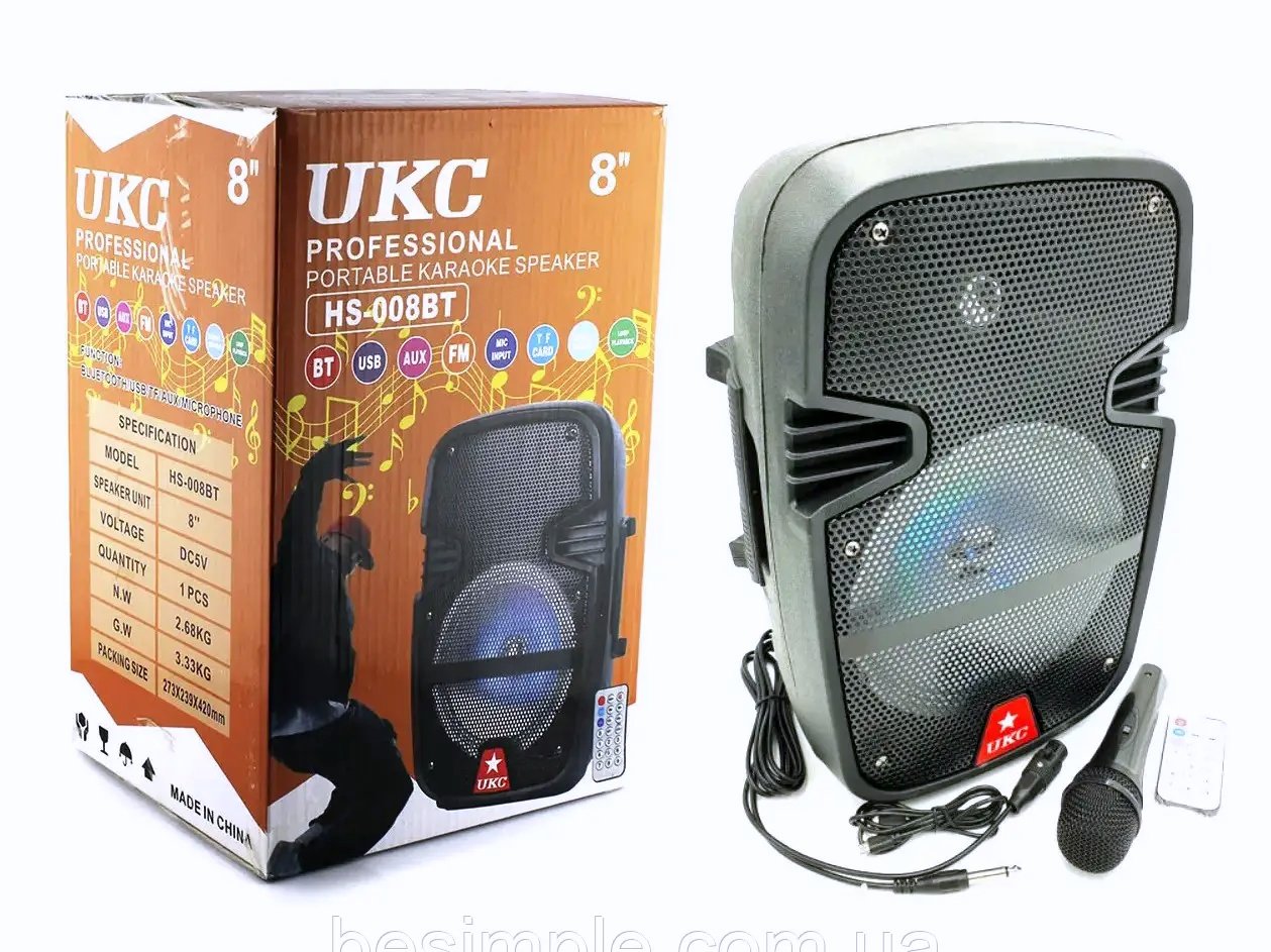 Bluetooth Karaoke zvučnik UKC HS-008BT